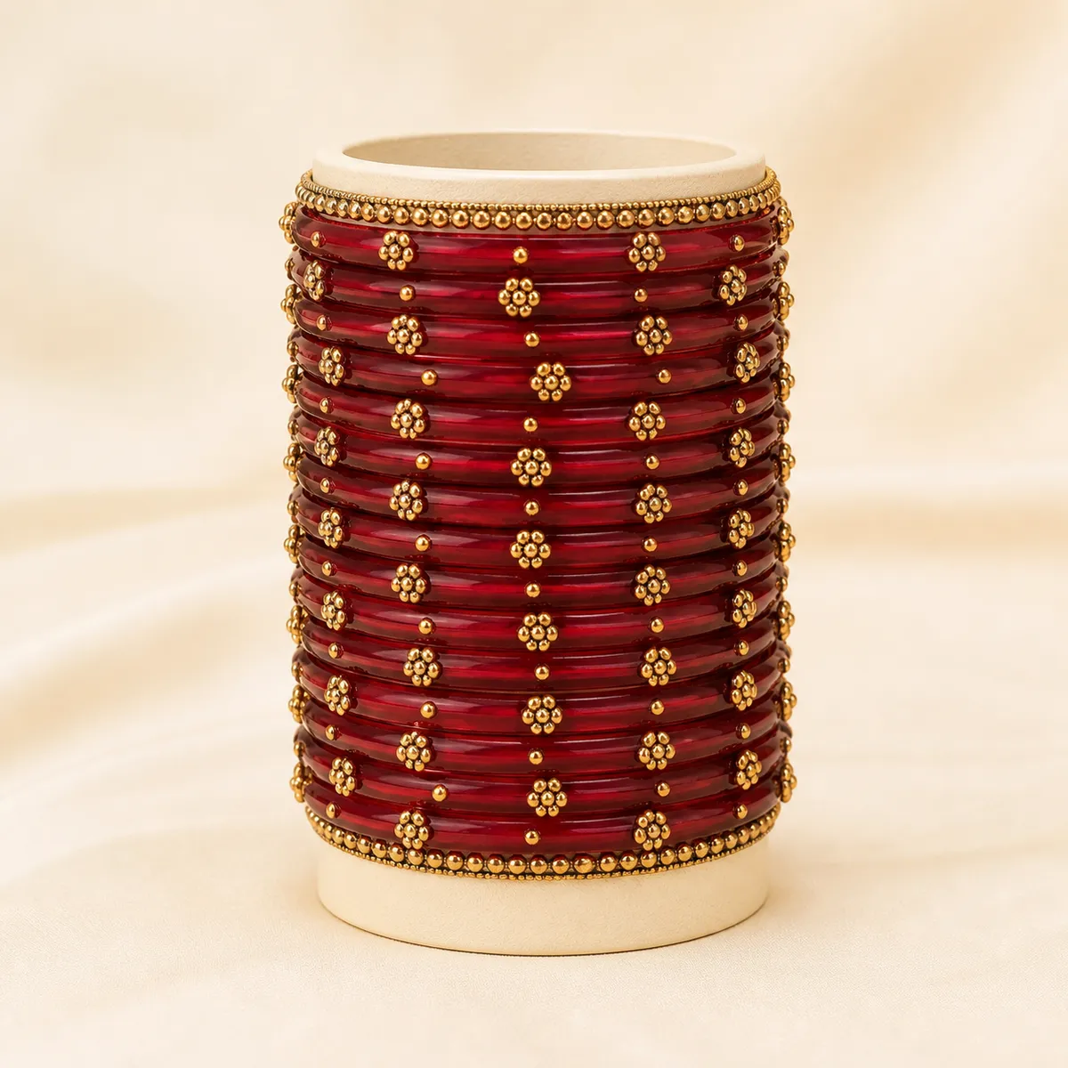 Red glass bangles